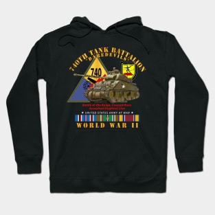 740th Tank Battalion - Daredevils - w Tank w SSI WWII  EU SVC Hoodie